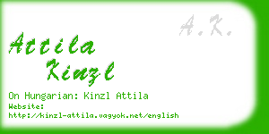 attila kinzl business card